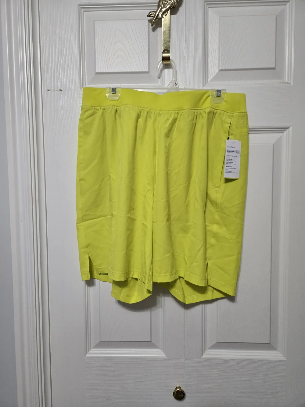 Old Navy Neon Yellow Men's Athletic Shorts. Go-Dry Cool.